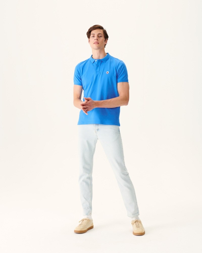 JOTT Marbella Organic Cotton Muške Polo Majice Plave | OOB-4749