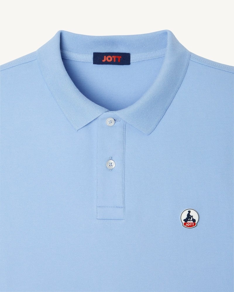 JOTT Marbella Organic Cotton Muške Polo Majice Svijetlo Plave | FVR-4354