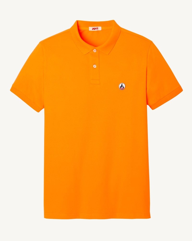 JOTT Marbella Organic Cotton Muške Polo Majice Narančaste | SEK-9797