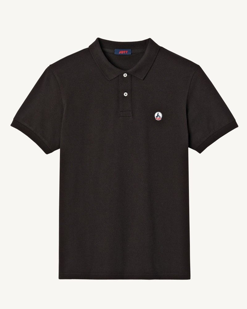 JOTT Marbella Organic Cotton Muške Polo Majice Crne | NAD-3430