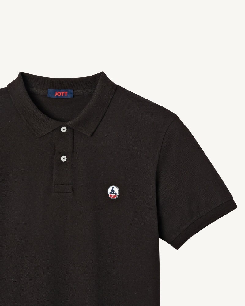 JOTT Marbella Organic Cotton Muške Polo Majice Crne | NAD-3430