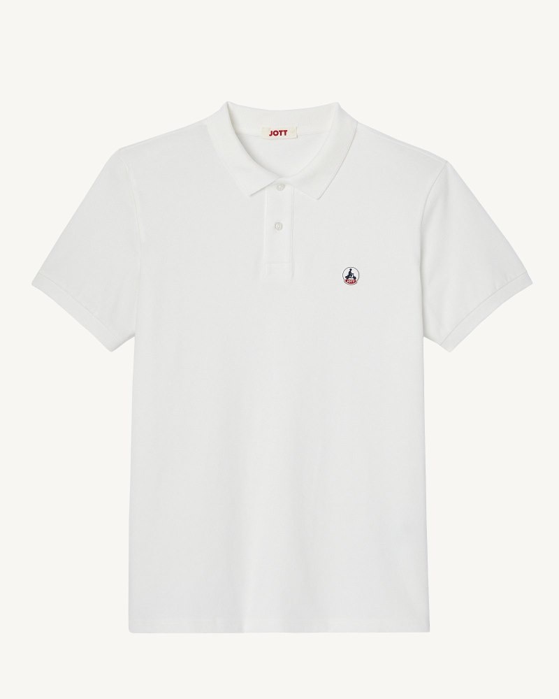 JOTT Marbella Organic Cotton Muške Polo Majice Bijele | COL-5922