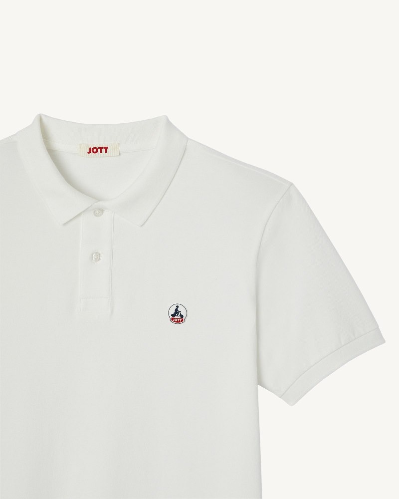 JOTT Marbella Organic Cotton Muške Polo Majice Bijele | COL-5922