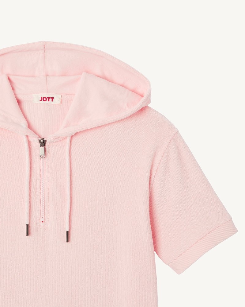 JOTT Meg Light Pink Toweling Ženske Haljine Bijele | UMG-4879