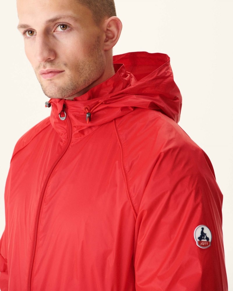 JOTT Mistral Hooded Muške Vjetrovka Crvene | DDM-2128