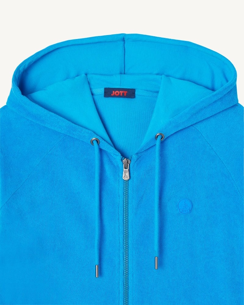 JOTT Nazare Zipped Hooded Muške Jakne Plave | PEE-7513