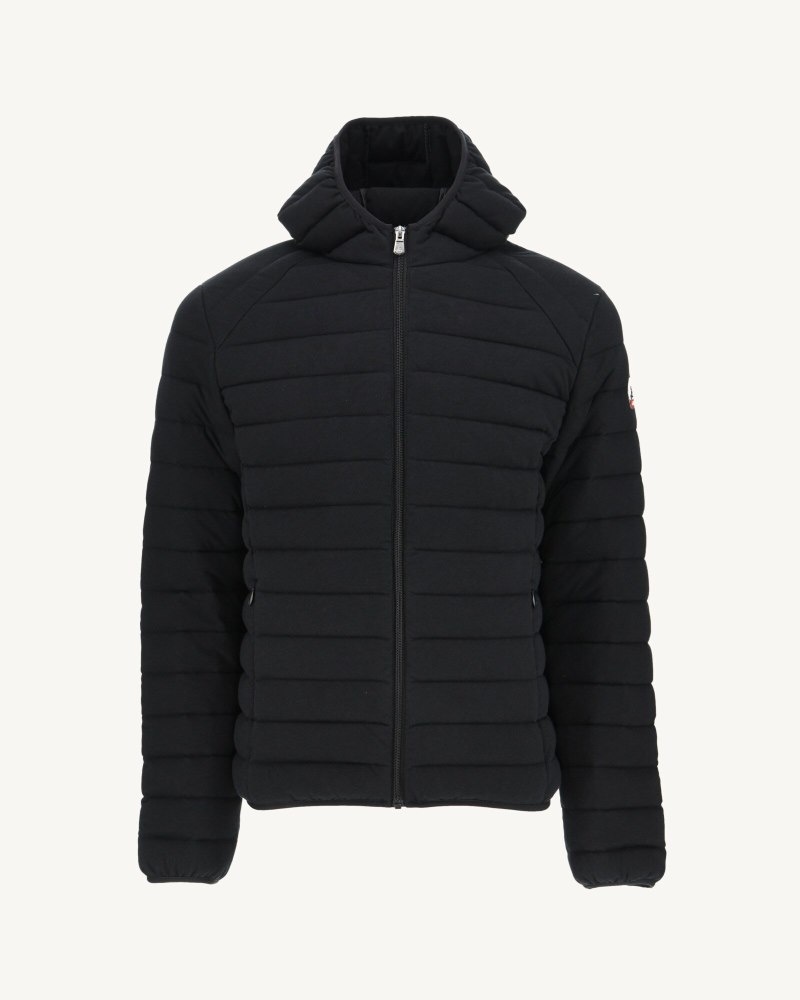 JOTT Nico Hooded Jersey Muške Podstavljene Jakne Crne | EOB-5924