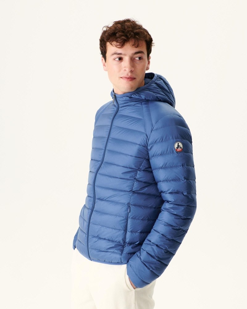 JOTT Nico Light Hooded Muške Pufer Jakne Plave | ISA-5582