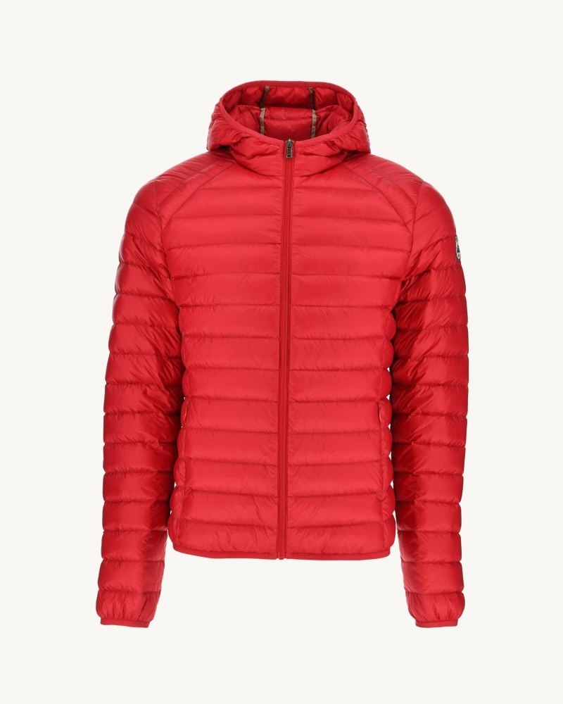 JOTT Nico Light Hooded Muške Pufer Jakne Crvene | WRZ-3820