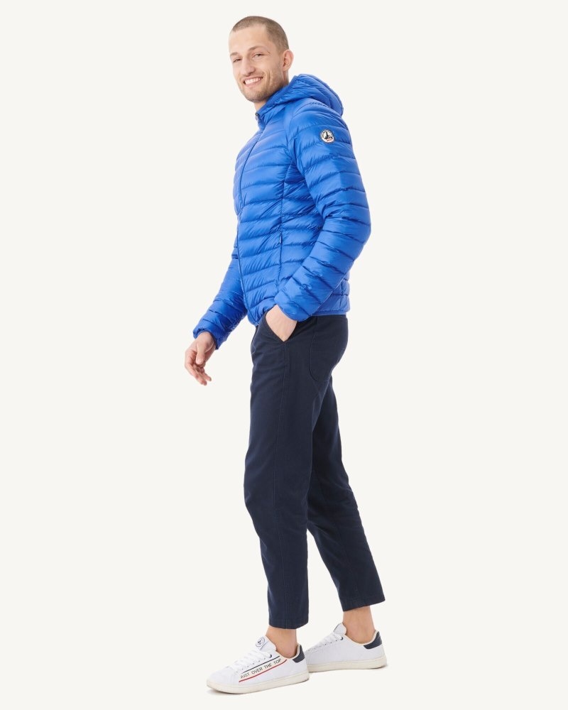 JOTT Nico Lightweight Hooded Muške Pufer Jakne Kraljevska Plava Plave | STT-4492