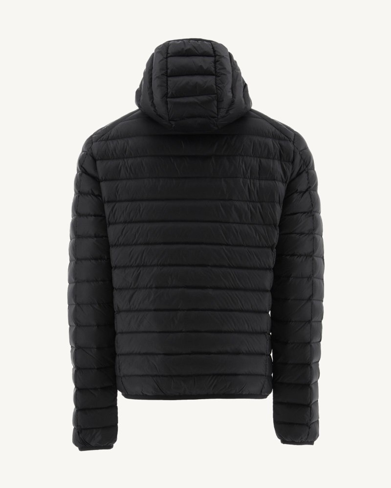 JOTT Nico Lightweight Hooded Muške Pufer Jakne Crne | ANH-9612