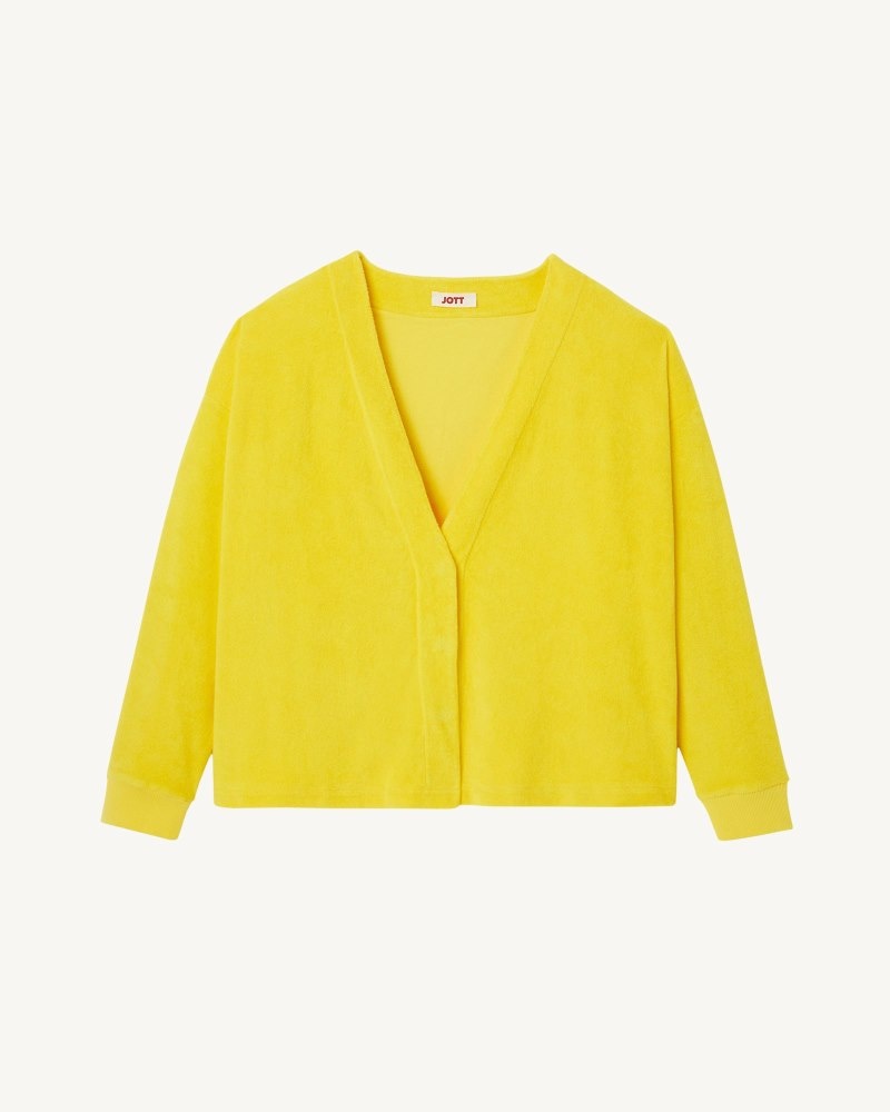 JOTT Pamplona Citron Long Sleeve Ženske Kardigan Limun | VNG-3945