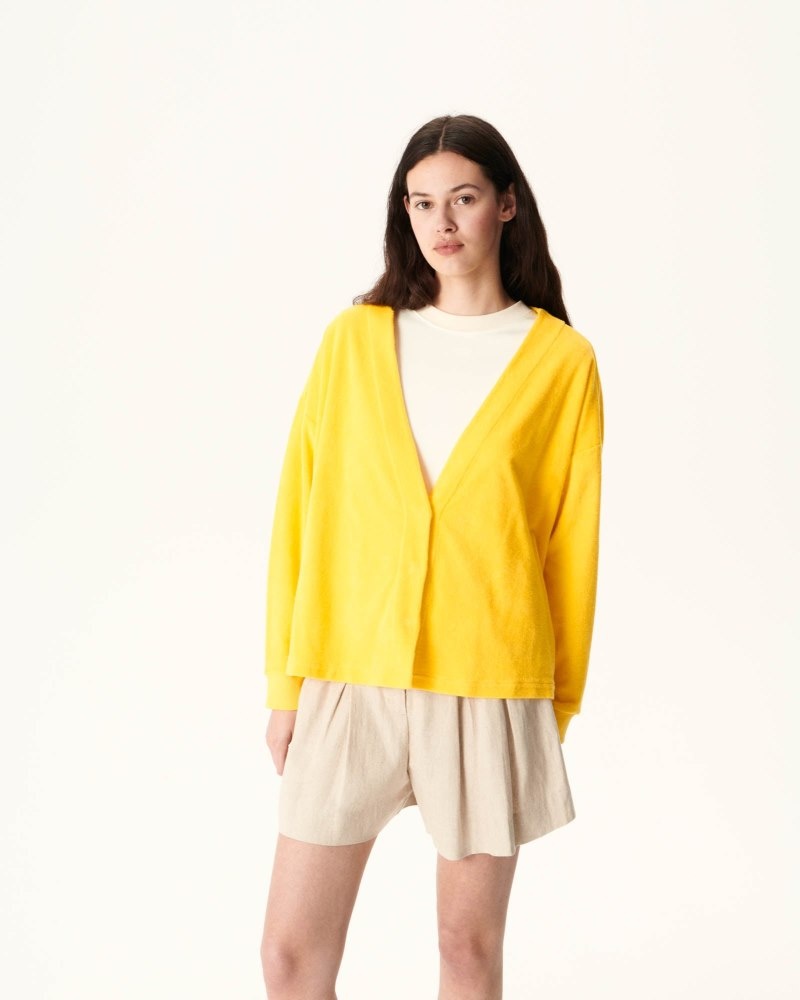 JOTT Pamplona Citron Long Sleeve Ženske Kardigan Limun | VNG-3945