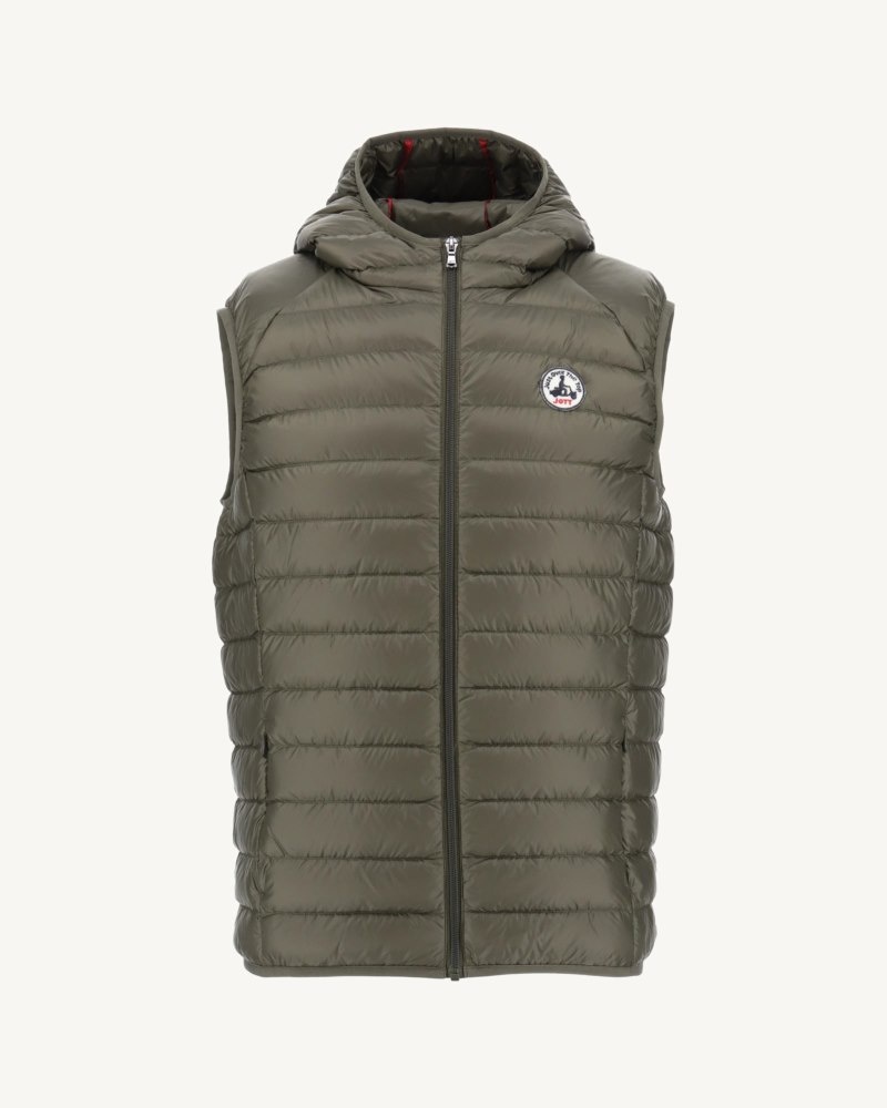 JOTT Pat Hooded Muške Prsluci Maslinasto Zelene | TTA-5259