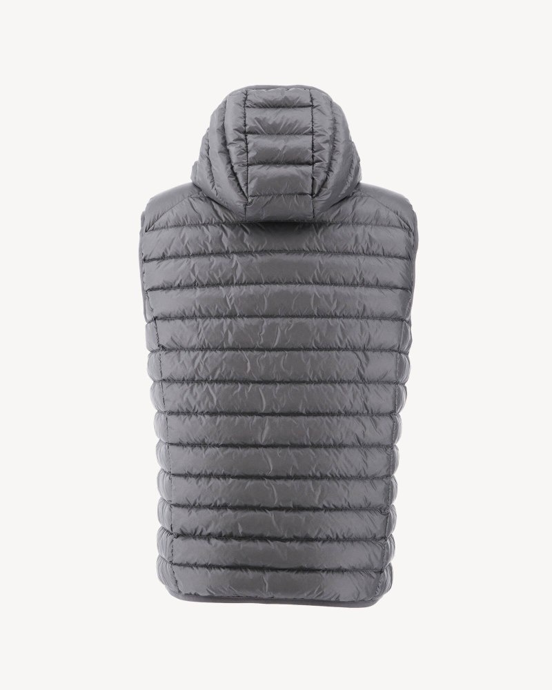 JOTT Pat Hooded Sleeveless Muške Donje Jakne Tamno Sive | PBM-3285