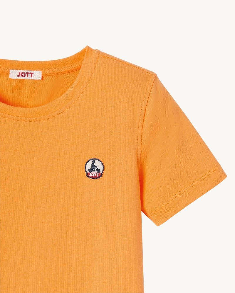 JOTT Rio Round Neck Cotton Dječje Majice Narančaste | DZZ-3623