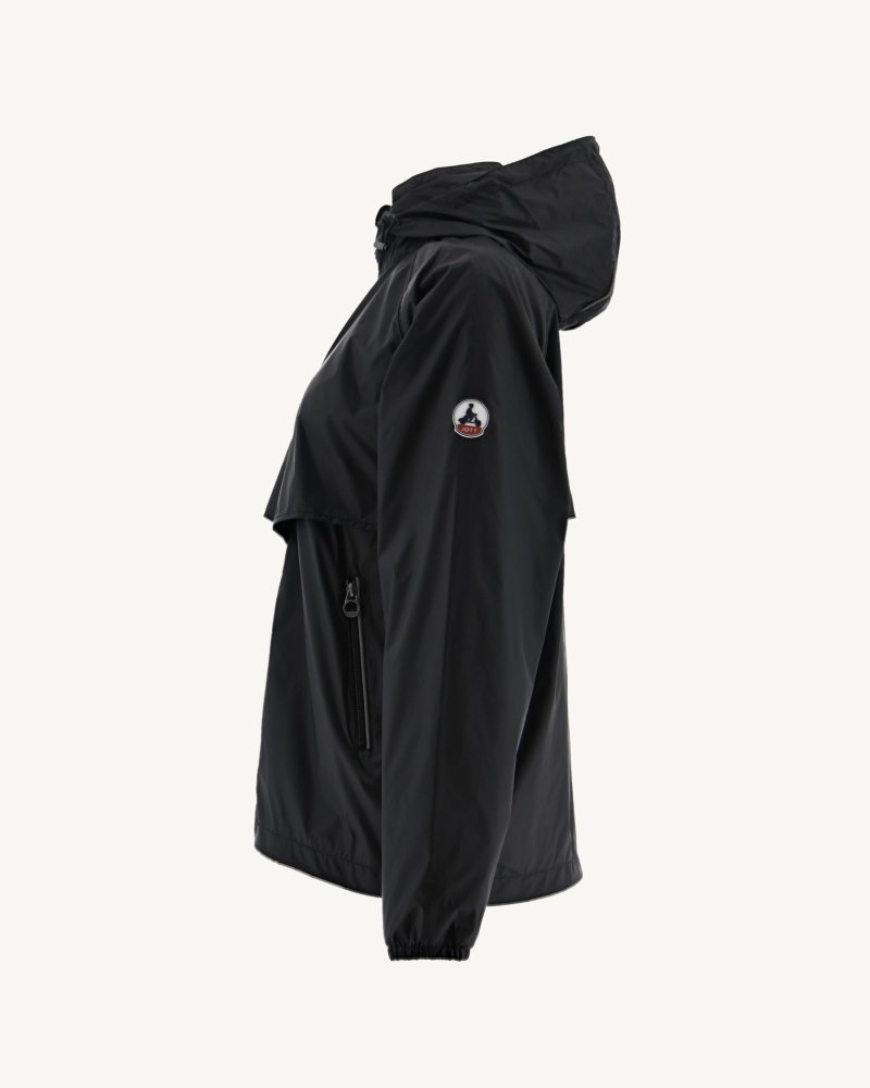 JOTT Scirocco Hooded Ženske Vjetrovka Crne | VHH-6375