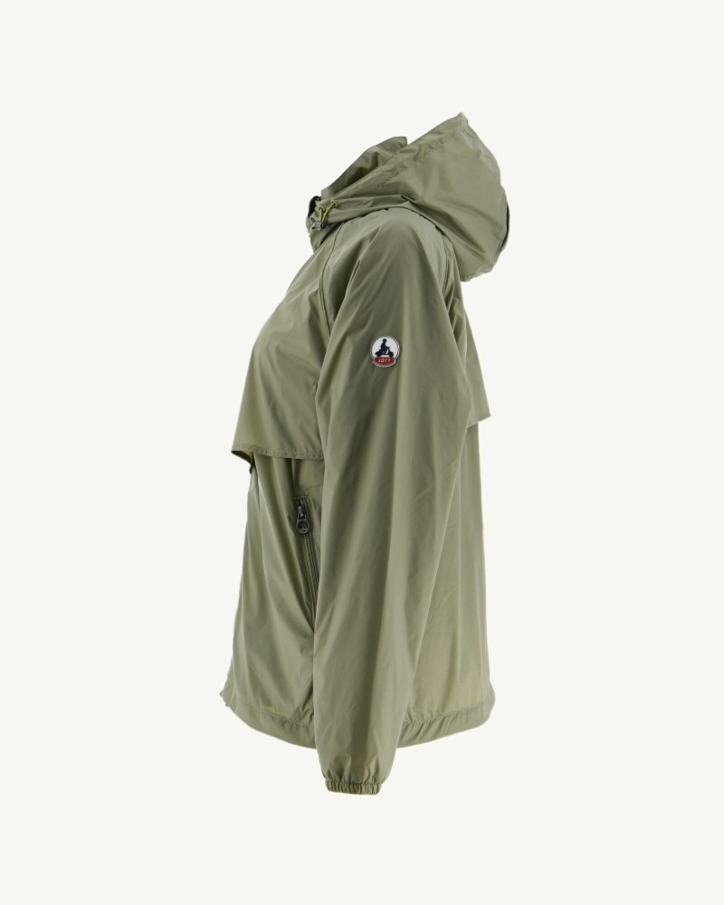 JOTT Scirocco Hooded Ženske Vjetrovka Svijetlo Kaki Boja | IVQ-0346