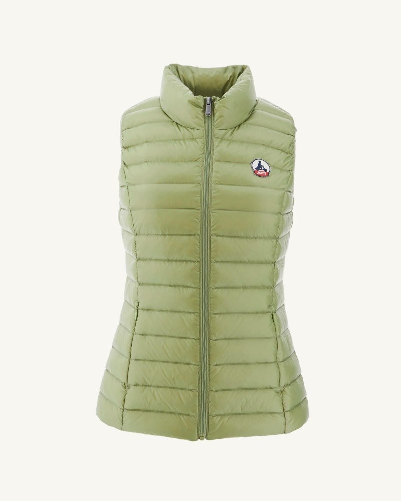 JOTT Seda Light Sleeveless Ženske Donje Jakne Svijetlo Kaki Boja | BPV-4317