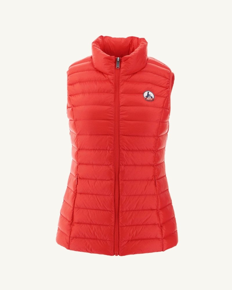 JOTT Seda Light Sleeveless Ženske Donje Jakne Crvene | JKX-2775