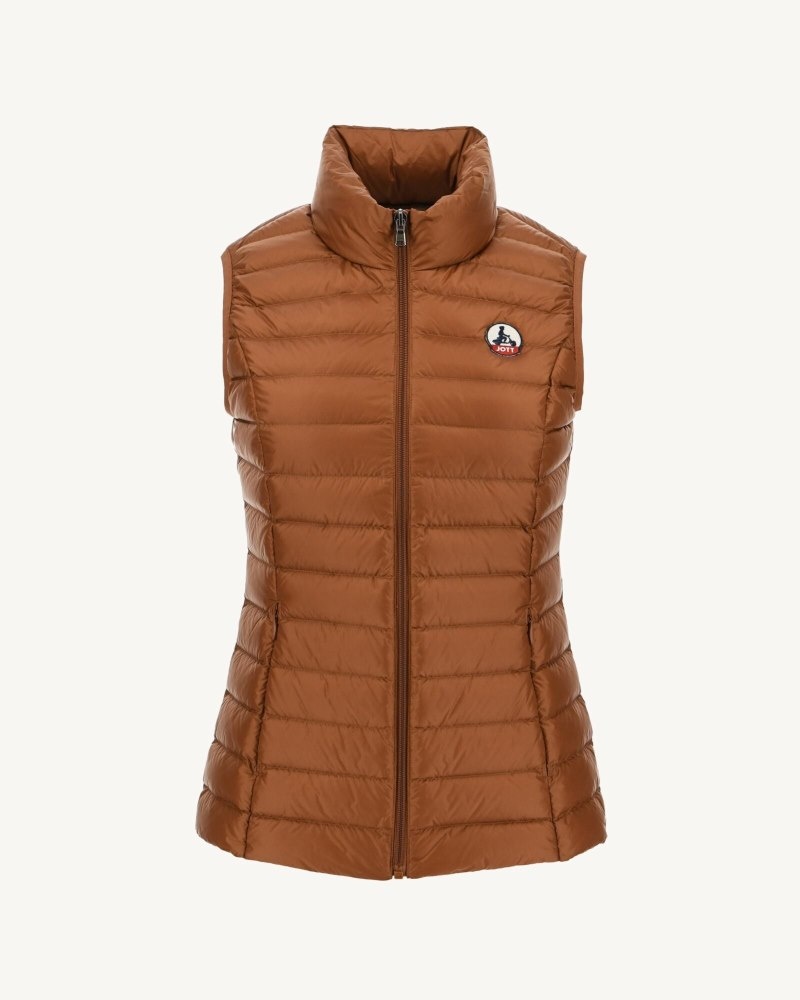 JOTT Seda Light Sleeveless Ženske Donje Jakne Smeđe | TWU-4480