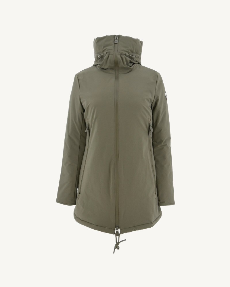 JOTT Siberia Hooded Ženske Pufer Jakne Maslinasto Zelene | PYI-6983