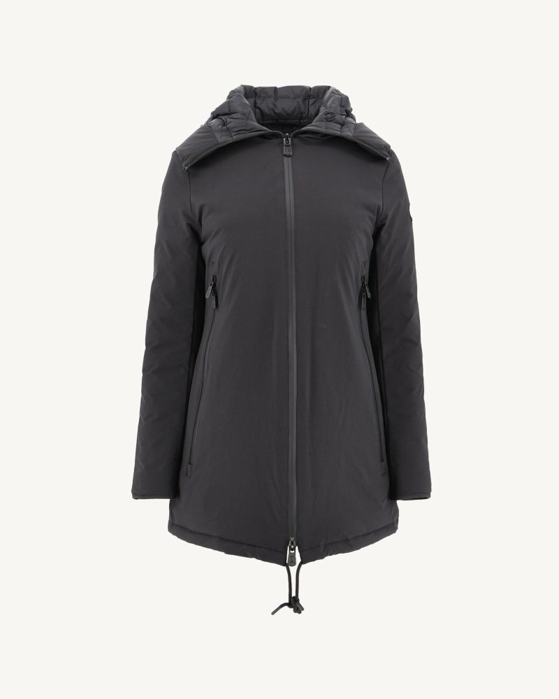 JOTT Siberian Hooded Ženske Donje Jakne Crne | QHI-3469