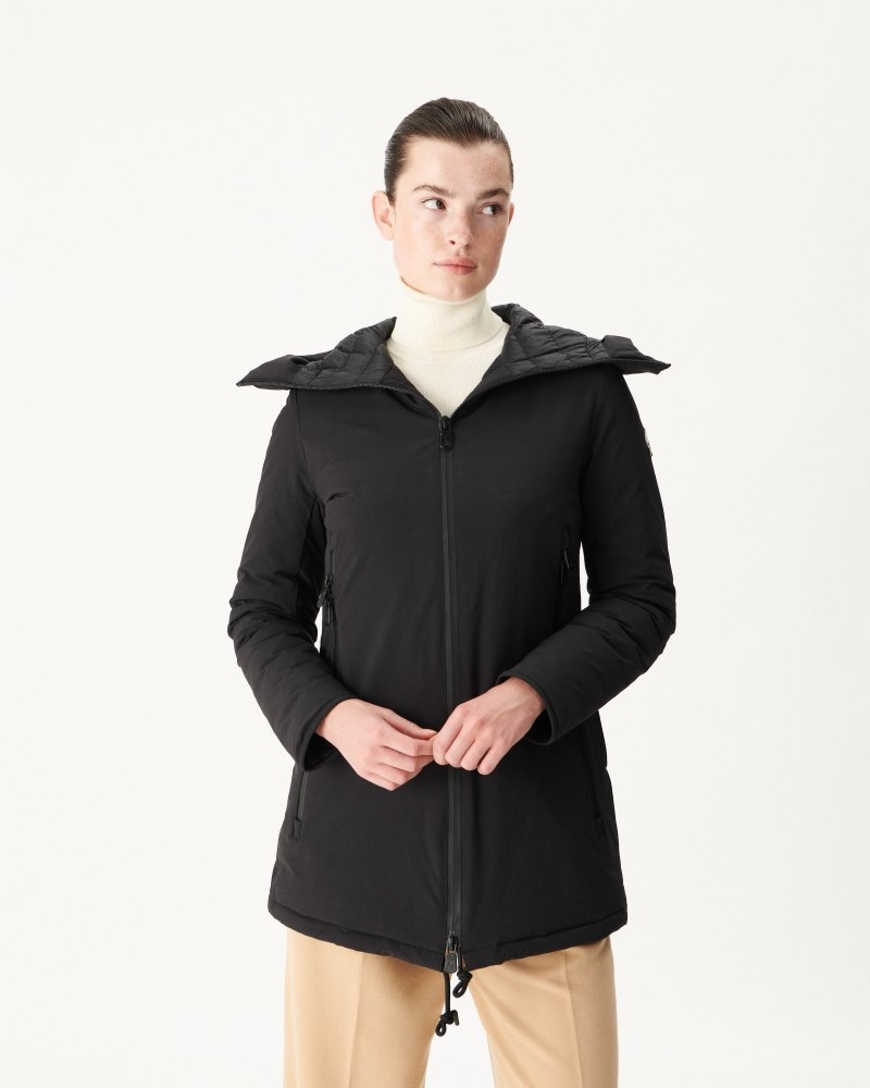 JOTT Siberian Hooded Ženske Donje Jakne Crne | QHI-3469