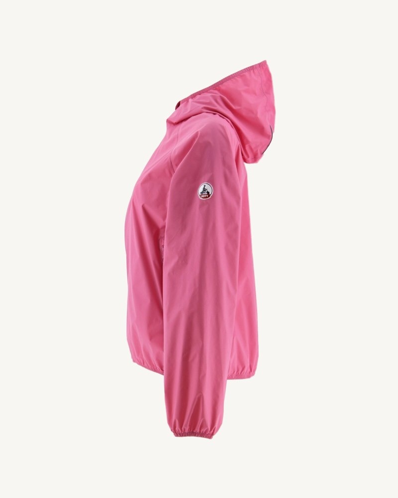 JOTT Singapore Packable Waterproof Ženske Jakne Roze | CWU-9962