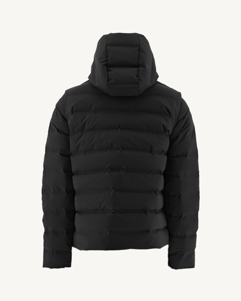 JOTT Ulaan 4-in-1 Hooded Muške Pufer Jakne Crne | RUW-5625