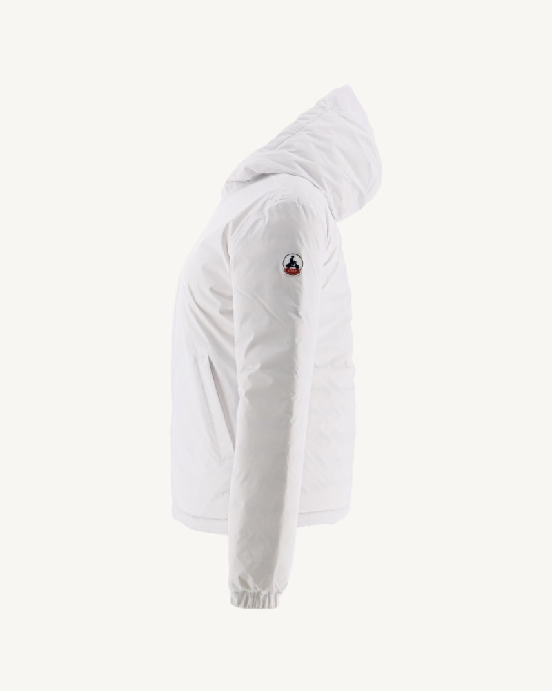 JOTT Vienna Reversible Hooded Ženske Donje Jakne Bijele Tamno Sive | UWN-0129