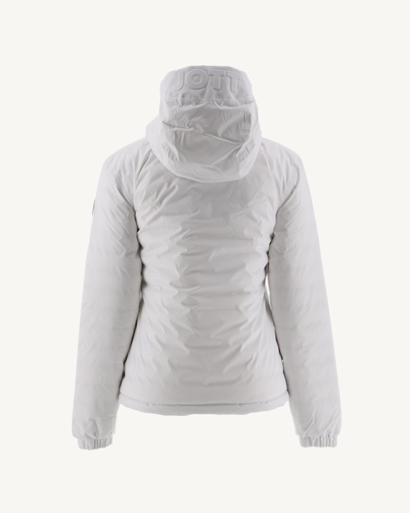 JOTT Vienna Reversible Hooded Ženske Donje Jakne Bijele Tamno Sive | UWN-0129