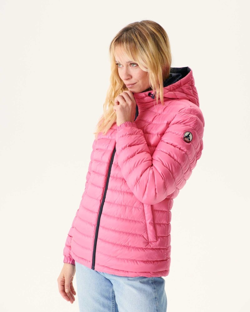 JOTT Vienne Reversible Hooded Ženske Donje Jakne Tamnoplave Roze | DYN-9082