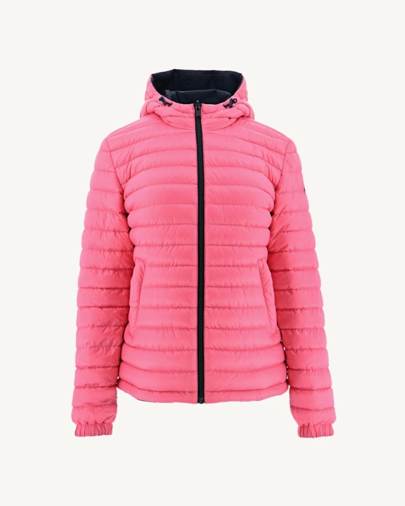 JOTT Vienne Reversible Hooded Ženske Donje Jakne Tamnoplave Roze | DYN-9082