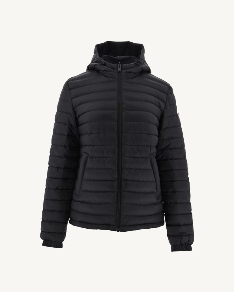 JOTT Vienne Reversible Hooded Ženske Pufer Jakne Crne | VAN-2731