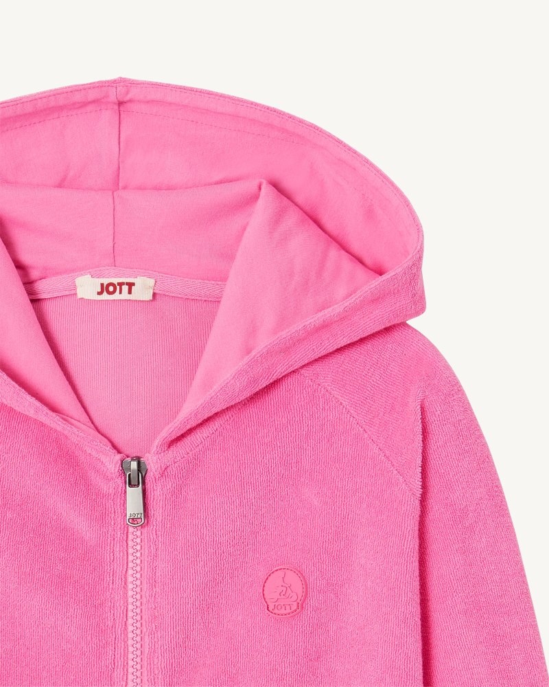 JOTT Volta Cotton Terry Zipped Dječje Jakne Roze | IMW-6158