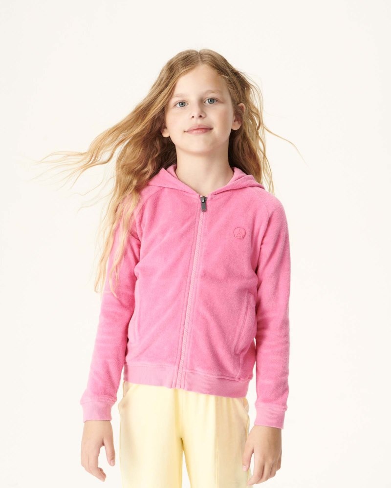 JOTT Volta Cotton Terry Zipped Dječje Jakne Roze | IMW-6158