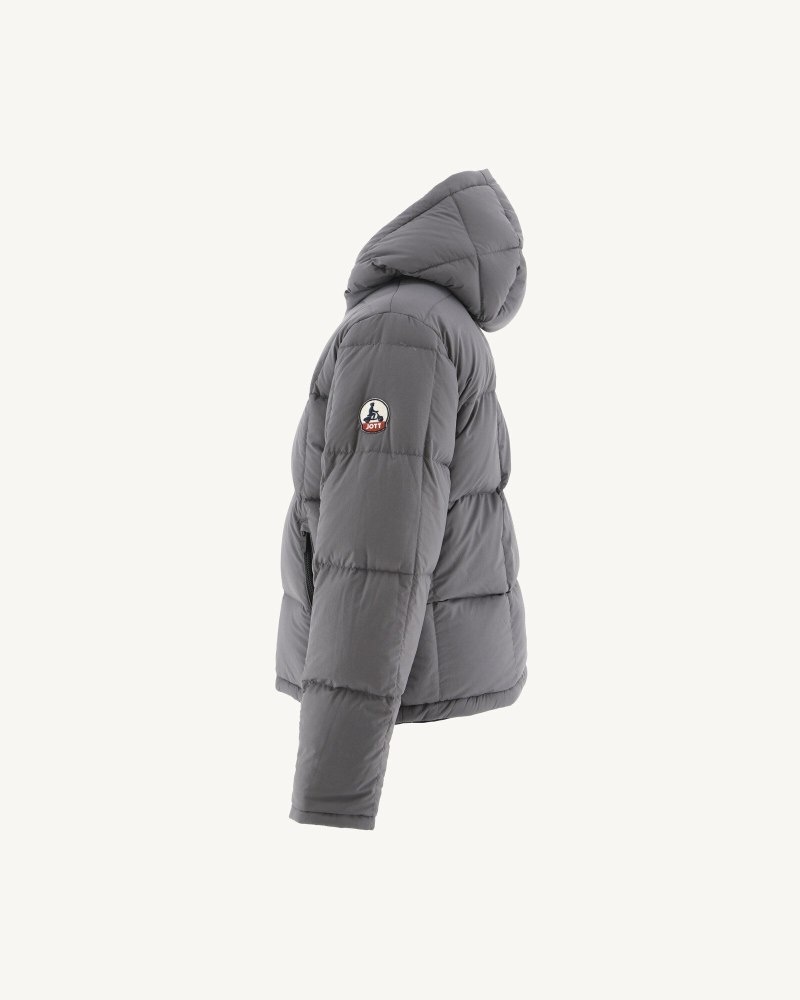 JOTT Yoko Reversible Hooded Winter Dječje Jakne Crne Tamno Sive | KBR-1903