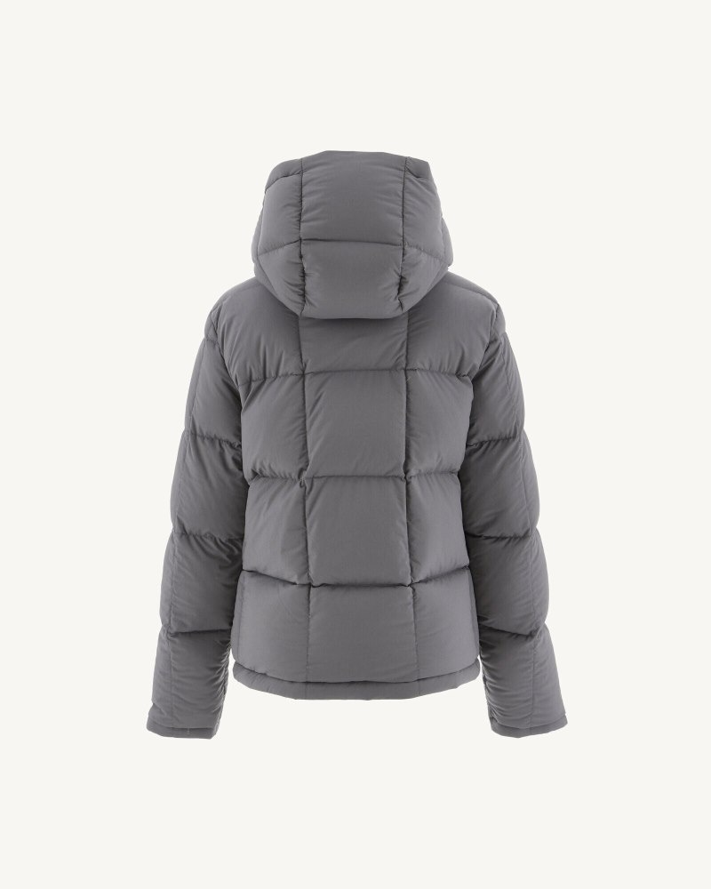 JOTT Yoko Reversible Hooded Winter Dječje Jakne Crne Tamno Sive | KBR-1903